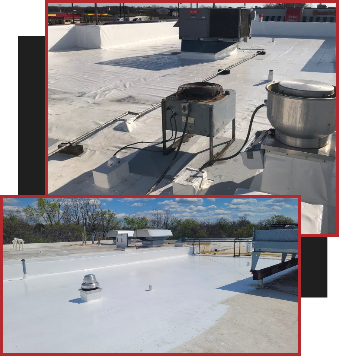 Before and After Technical Roof Coating | Technical Roofing | Roof Coatings